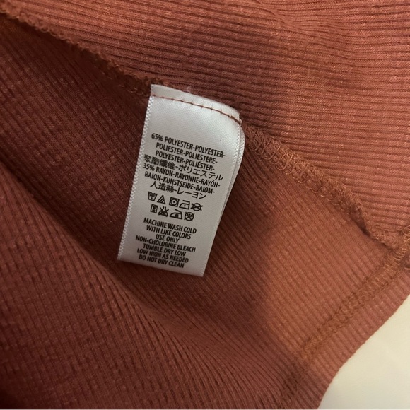 Free People Rust Ribbed Tank Top - Picture 4 of 6